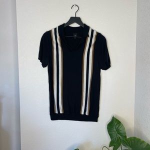 River Island Striped Knit Polo